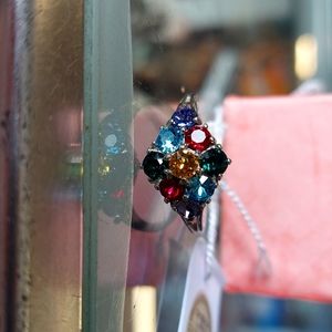 Multi Color size 10 crystal ring
